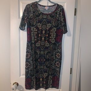 Lularoe L 2/4 sleeve dress